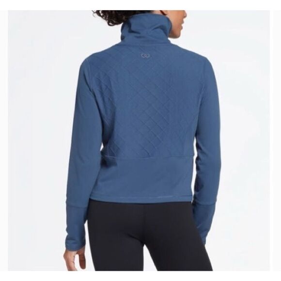 Calia by Carrie Underwood Essential Quilted Jacket Full Zip Athletic Blue XL - Picture 2 of 11